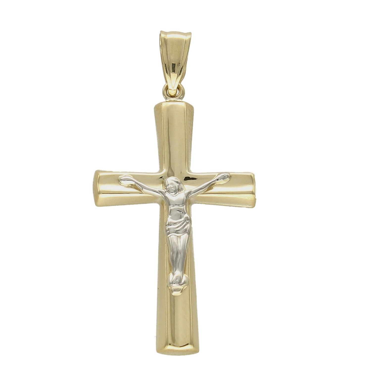 Złota zawieszka krzyżyk gładki z wizerunkiem Jezusa ZA 4382 333. Złota zawieszka krzyżyk. Krzyżyk złoty. Złoty krzyżyk z Jezusem. Krzyżyk idealna zawieszka złota na prezent.jpg